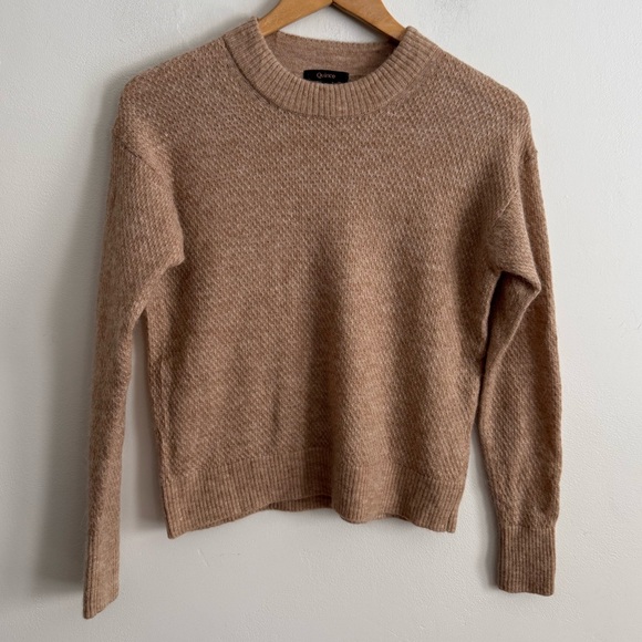 Quince Sweaters - Quince Textured Knit Sweater Wool Alpaca Blend Camel Crewneck Size Small